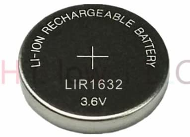 Hillflower 5 Piece LIR1632 1632 CR1632 LM1632 BR1632 Rechargeable Bulk 3.6V Lithium Battery