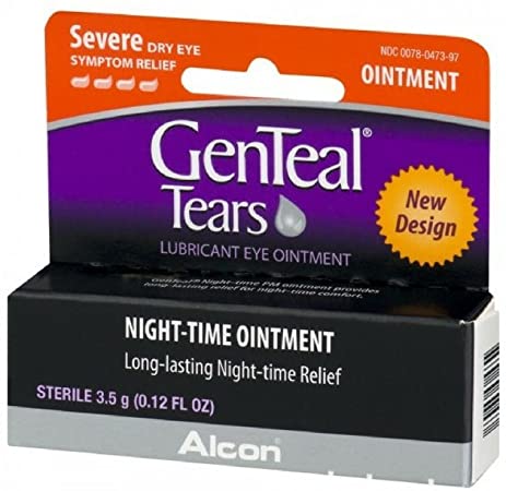 GenTeal Tears Lubricant Eye Ointment, Night-Time Ointment 0.12 oz (Pack of 11)