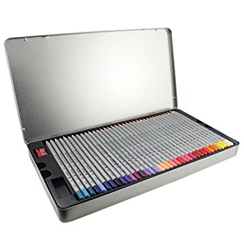NIUTOP Art Drawing Colored Pencils, Marco Raffine Set of 72 Assorted Artist Colored Pencils with Tin Box for Sketching/ Drawing/ Adult Coloring Books (72 Colors with Tin Box)