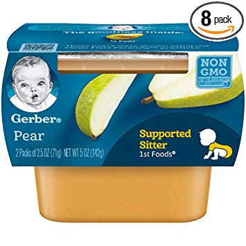 Gerber 1st Foods Pears, 2.5 Ounce Tubs, 2 Count (Pack of 8)