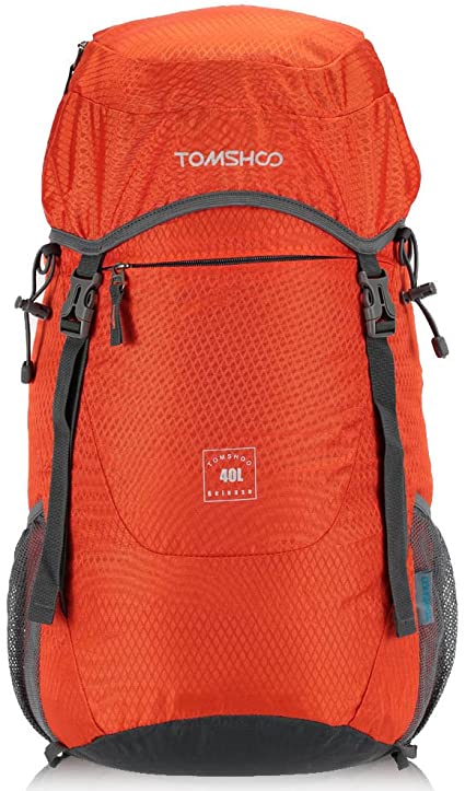 TOMSHOO 40L Ultra Lightweight Backpack Water-Resistant Nylon Backpack Foldable Outdoor Backpack for Hiking/camping/Cycling
