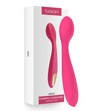 Wand Massagers SVAKOM Body Massager Multi Speed Powerful Vibration USB Rechargeable Waterproof Personal Body Massager for Back Neck Shoulder Sore