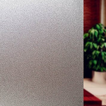 Bloss Non-Adhesive Frosted Privacy Window Film, Self Static Adhesive Cling for Home or Office (White,17.7-by-78.7 Inch) 1 Roll