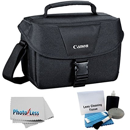 Canon Genuine Padded Starter Digital SLR Camera Lens Case Gadget EOS Shoulder Bag For T3 T3i T4i T5 T5i T6s T6i SL1 70D 60D 50D 7D 6D   Photo4less Cleaning Cloth and Camera & Lens 5 Piece Cleaning Kit