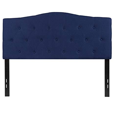 Flash Furniture Cambridge Tufted Upholstered Full Size Headboard in Navy Fabric