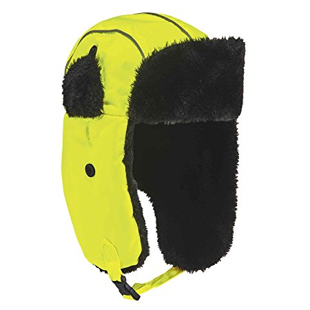 N-Ferno 6802 Classic Hi-Visibility Lime Trapper Hat, Small/Medium