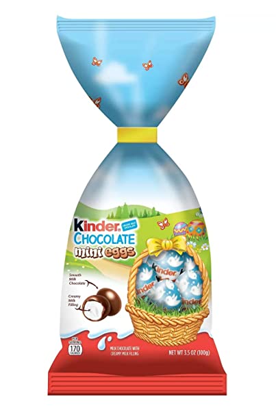 Kinder Easter Creamy Milk Chocolate Mini Eggs Stand Up Bag - 3.5 Oz