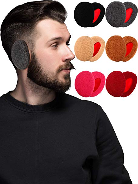 6 Pairs Bandless Ear Warmers Fleece Ear Muffs Ear Covers Unisex Winter Outdoors