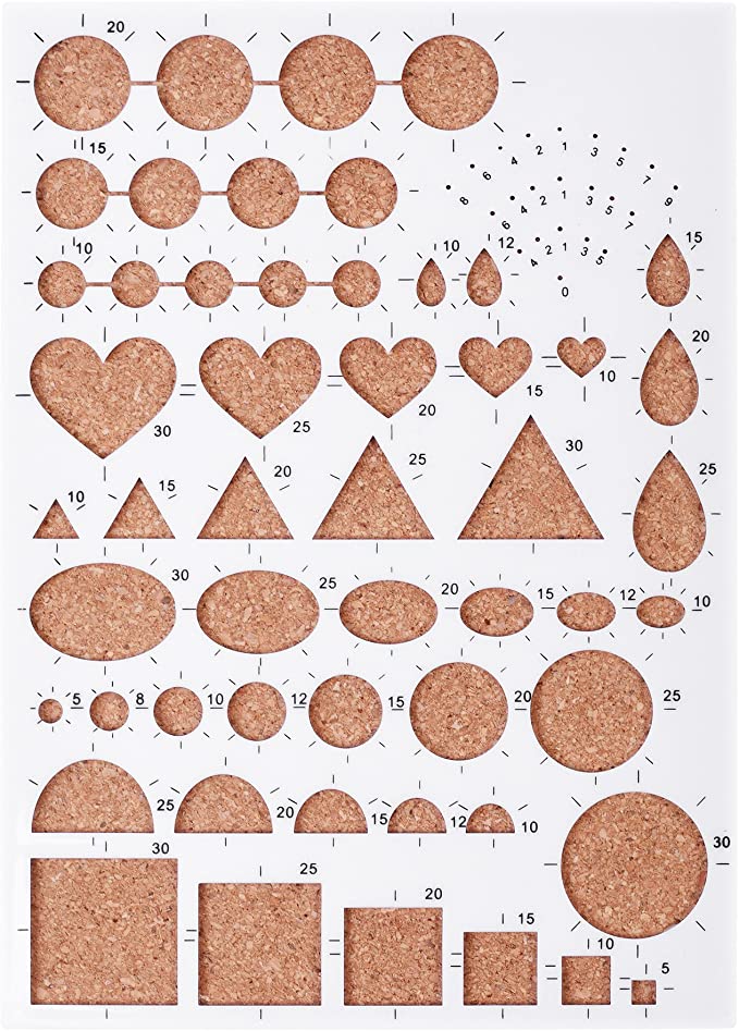 BCP Paper Quilling Mold Mould Template Board, Circle Template Board, Quilling Kits Work Board