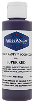 Americolor Soft Gel Paste Food Color, 4.5-Ounce, Super Red