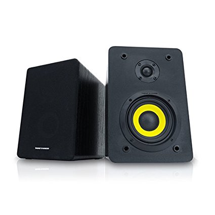 Thonet and Vander Vertrag Bluetooth 4.0 Bookshelf Speakers, Integrated Amplifier delivers 180 Watts Peak Power WORKS WITH ALEXA for total voice control, full control of Hammer Bass and Drone FX Treble