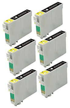 6 Pack Elite Supplies ® Remanufactured Inkjet Cartridge Replacement for #99 #98 T098 T099 T0981 T0991, Epson T098120 Black, Works Epson Artisan 700, Artisan 710, Artisan 725, Artisan 730, Artisan 800, Artisan 810, Artisan 835, Artisan 837 (6 Black)