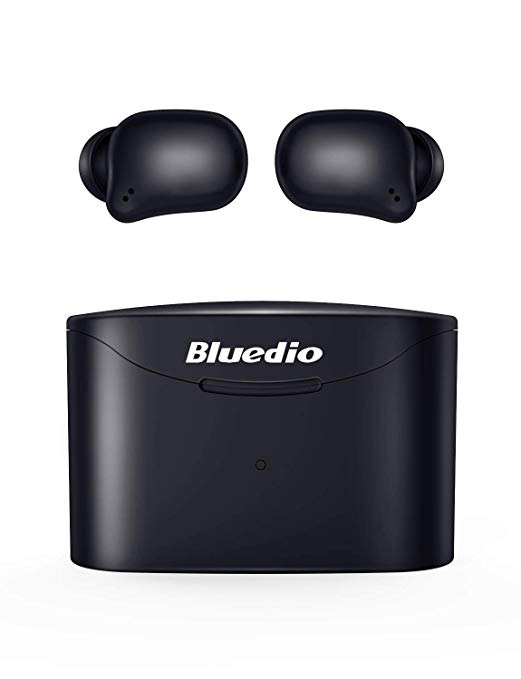 Bluedio Bluetooth Earphones, T Elf 2 Wireless Earphones True Wireless Earbuds 5.0 Bluetooth Headphones in-Ear Stereo Sports Headsets with Mic Binaural Calls,Touch Control, Easy-pair,Total 35 Hours
