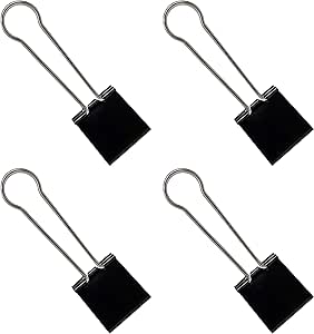 Binder Clips Super Extra Large 2-1/3in Black (4-Pack)