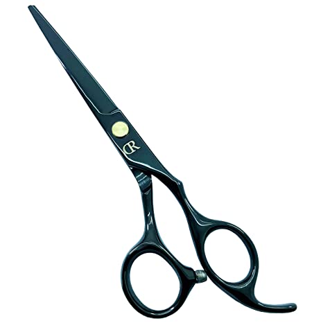 Professional Hair Cutting Shears, 6.5 Inch Hair Scissors Straight Edge Razor Sharp Scissor Barber Hair Cutting Scissors Hairdressing Haircut Women/Men/Kids (Black)