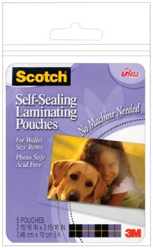 Scotch Self-Sealing Laminating Pouches Gloss Finish 25 Inches x 35 Inches 5 Pouches PL903G
