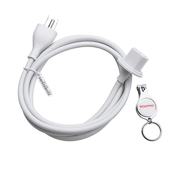 WESAPPINC Replacement US Plug Extension Cable for Apple iMac G5 20" 21.5' 24" 27" Power Supply Cord