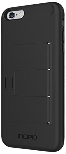 Incipio IPH-1201-BLK Stowaway Case Cover for iPhone 6 Plus, 6s Plus - Black