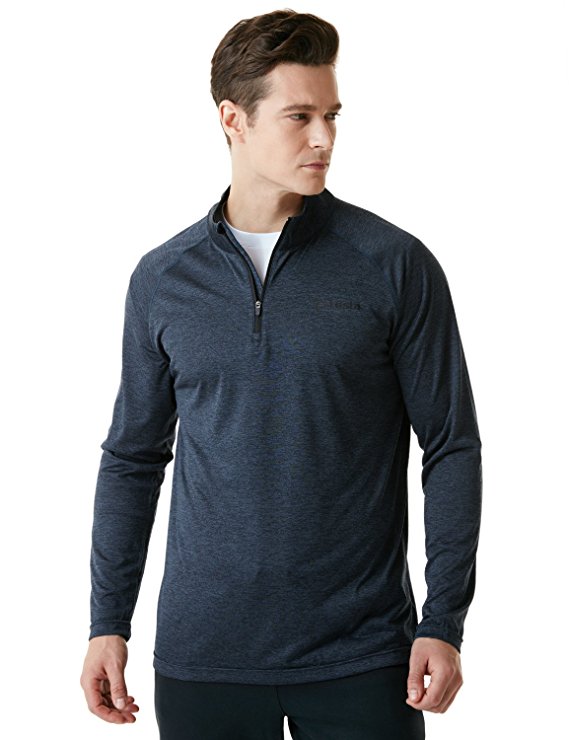 Tesla Men's 1/4 Zip Cool Dry Active Sporty Shirt MKZ01/MKZ02