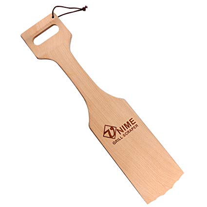 Unime Safer Wood Grill Scraper, Wooden BBQ Grill Cleaner, All Natural Wooden Bristle Free Replacement To Wire Bristle Brushes for Charcoal and Gas Grill