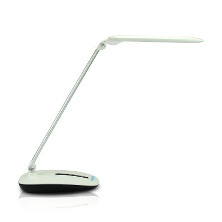 [Patent Design] MAISI® MS-LD06 Slide Controlled, Multi-Level Dimmable LED Desk Lamp (Rubberized Lamp Base & Aluminum Alloy Lamp Arm, 7 Lighting Levels, 10watt Max., Max. 600 lumens, Flicker-Free, No Ghosting & Anti-Glare, Memory Function) [Energy Class A ]