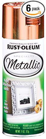 Rust-Oleum 1937830-6 PK Specialty Metallic 1937830 Spray Paint 11 oz, Copper, 6-Pack