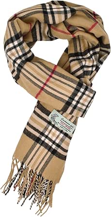 Glory Max Unisex Classic Tartan Plaid Winter Scarf Soft Cashmere Feel 72"x12"