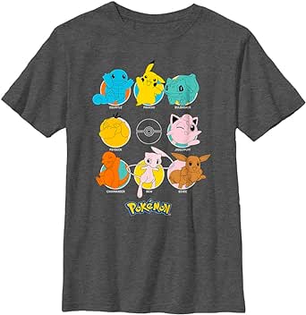 Pokemon Kids Poke Boys Short Sleeve Tee Shirt