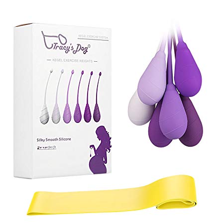 Kegel Exercise Weights Kit Ben Wa Balls - Bladder Control & Pelvic Floor Exercise - Set of 6 Premium Silicone Vaginal Kegel Balls Training Set for Women Beginners and Advanced