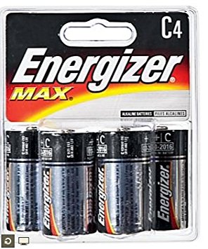 Energizer MAX C Alkaline Batteries (4 Pack)