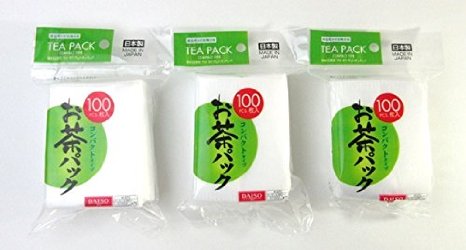 3x100pcs Disposable Filter Bags for Loose Tea -Hard type