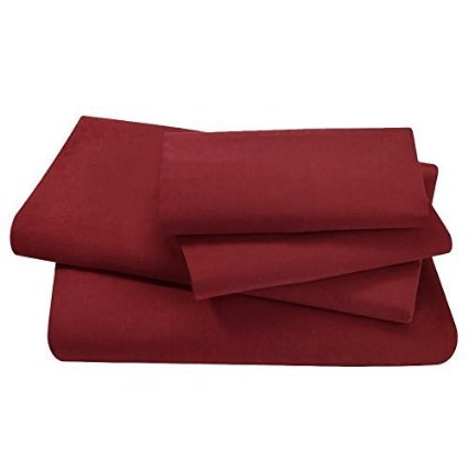 Swan Comfort #1 Bed Sheet Set Highest Quality Brushed Microfiber 1800 Bedding, Hypoallergenic, Full, Red