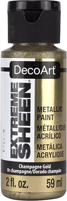 DecoArt 2 Ounce, Champagne Gold Extreme Sheen Paint, 2 Fl Oz (Pack of 1)