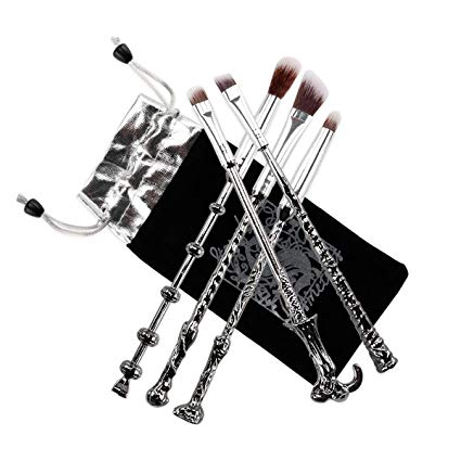 Makeup Brush,Ithyes Magic Wand Brush Gift Set 5 Pieces Nice Hair Bristle Fancy Look, Silver Black