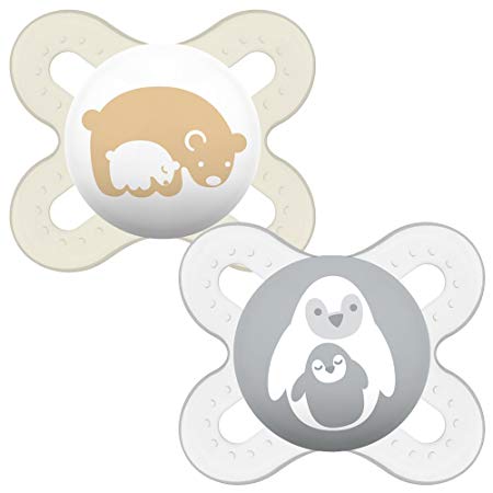 MAM Start Soother Suitable 0 - 2 Months with Sterilisable Travel Case - Pack of 2