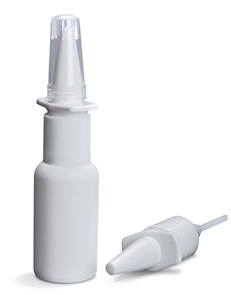 CMJ 2 x 10ml Empty Nasal Pump Spray Plastic Bottle Refillable White Fine Mist Sprayer UK