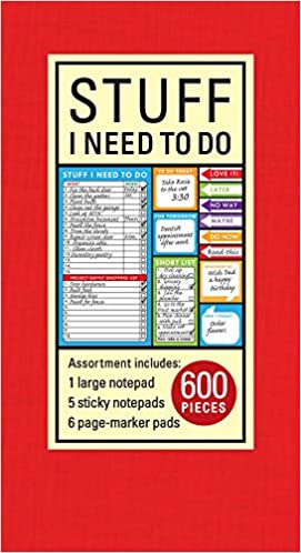 Book of Sticky Notes: Stuff I Need to Do - Red