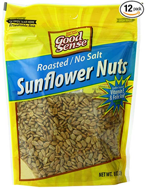 Good Sense Sunflower Nuts, Roasted No Salt, 8-Ounce (Pack of 12)