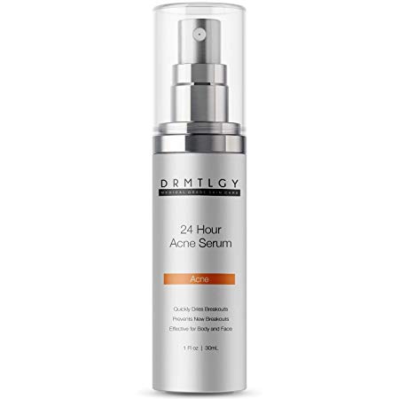 DRMTLGY Powerful Acne Treatment Serum. Micronized Benzoyl Peroxide 5 and Glycolic Acid Fight Acne on the Spot. Eliminate Acne Breakouts Cystic Acne and Reduce Acne Scarring.