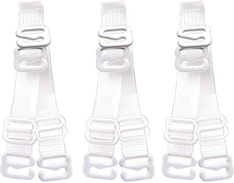 Wingslove 3Pairs Soft Clear Crystal Invisible Transparent Bra Shoulder Straps