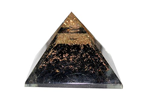 Aatm Reiki Energized Black Healing Orgone Pyramid (Stone for Protection from all Negative Energies)