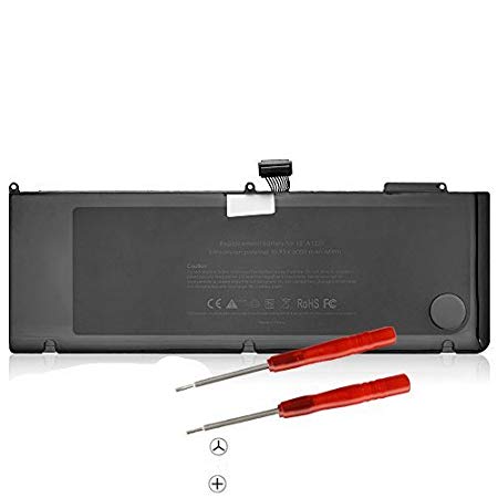 DJW 77.5WH 10.95V Laptop Battery for MacBook Pro 15 Inch A1321 A1286 MC118 MB985J/A MB986J/A MC371 MC372 MC373 (only for 2009 2010 Version) with Two Free Screwdrivers-12 Months Warranty
