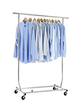 Home-it clothes rack heavy duty commercial grade (chrome) clothes rail for Clothing, Garment Rack Adjustable clothing rack, clothing rail