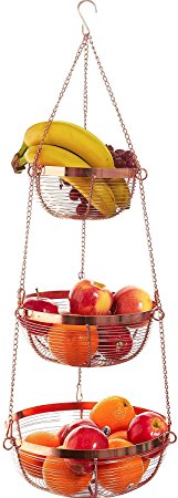 Useful. 3 Tier Hanging Fruit Basket (Bronze)