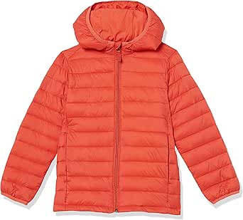 Amazon Essentials Boys and Toddlers' Lightweight Water-Resistant Packable Hooded Puffer Coat