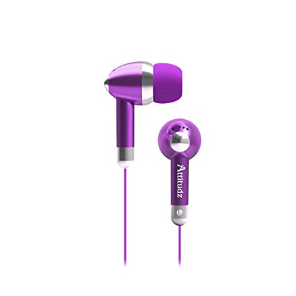 Coby CVE53PUR Jammerz Attitduz Stereo Earphones, Purple (Discontinued by Manufacturer)