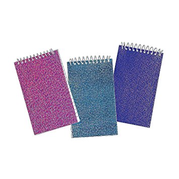 Glitter Spiral Notepads - Package of 2 dozen
