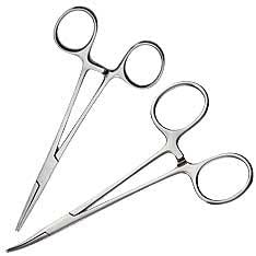 Hemostats, Curved 8" and Straight 8"