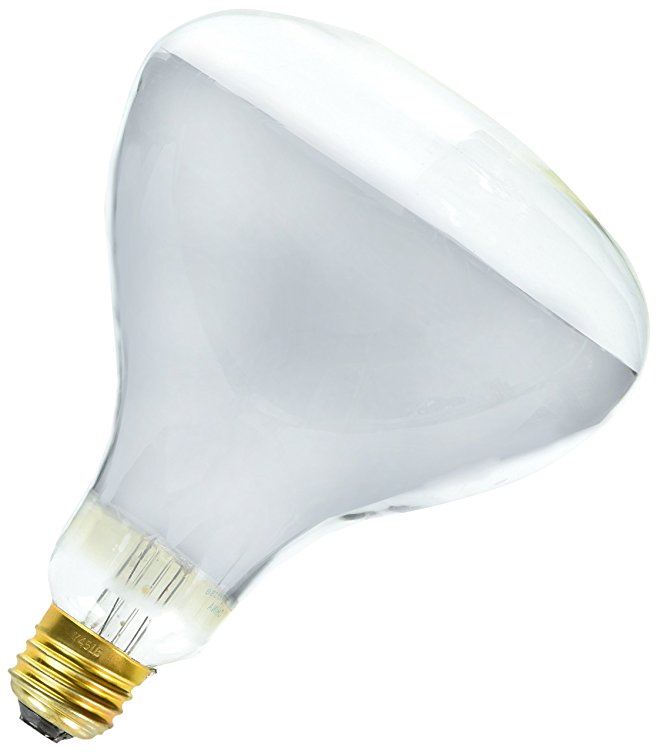 Westinghouse 0348400, 250 Watt, 120 Volt Clear Infrared Heat Incandescent R40 Light Bulb - 5000 Hours