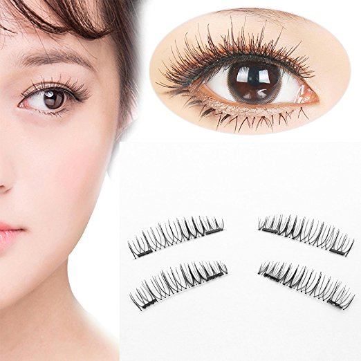 YUOIOYU Stylish Magnetic False Eyelashes 3D Fake Lashes, Natural Handmade Extension Fake Eye Lashes (01)